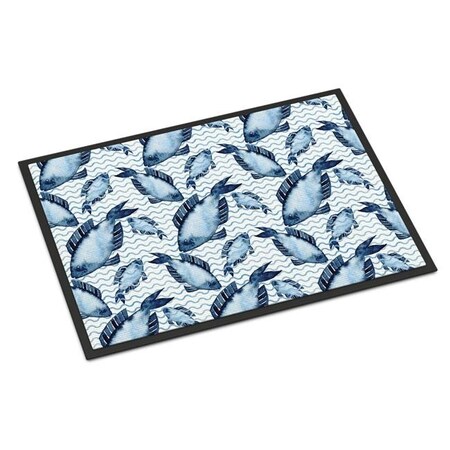 Carolines Treasures Carolines Treasures BB7532JMAT Beach Watercolor Fishes Indoor or Outdoor Mat; 24 x 36 in. BB7532JMAT